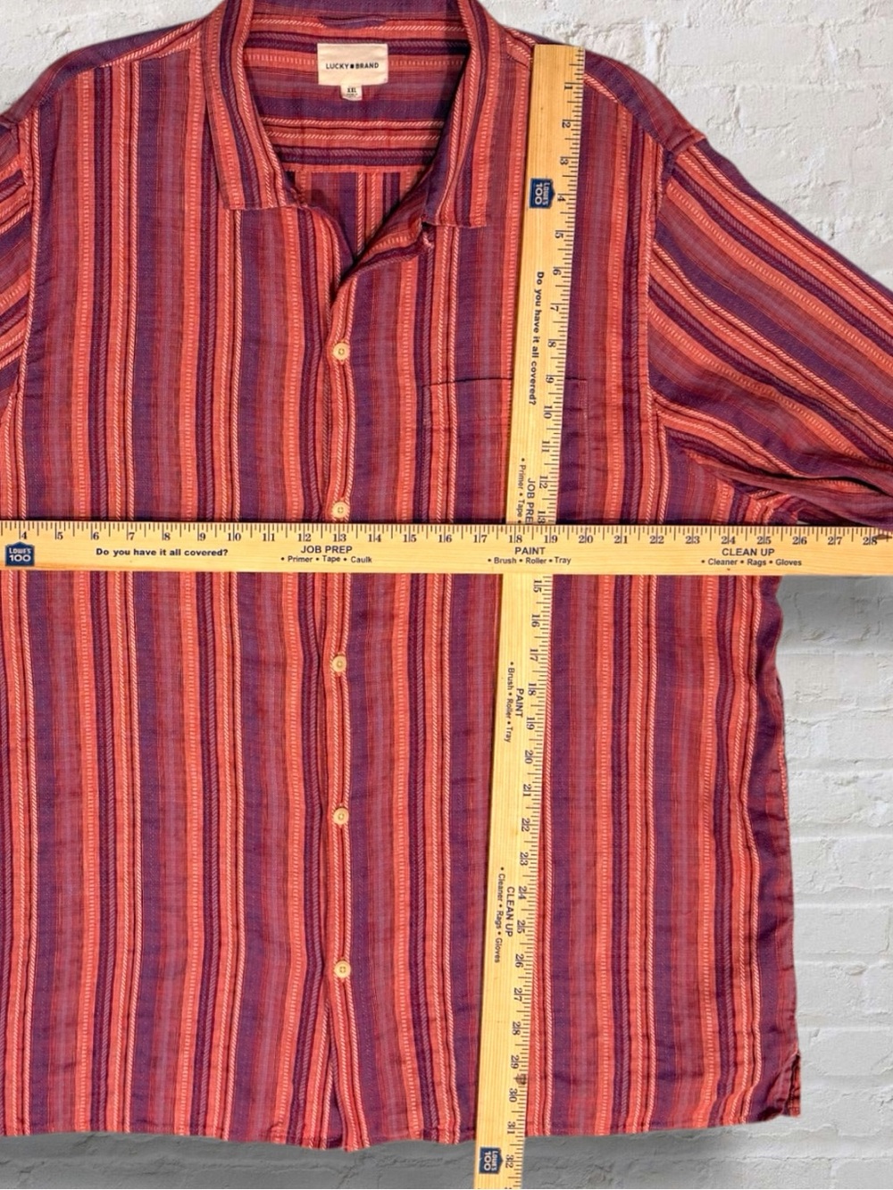 Lucky Brand Camp Collar Linen Blend Cabana Shirt XXL - Picture 14 of 14